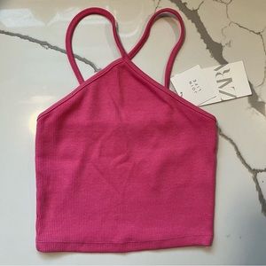 Pink Zara crop top